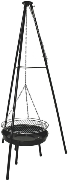 Garden Pleasure Schwenkgrill, mit Feuerschale, Stahl, schwarz, Ø 49 cm