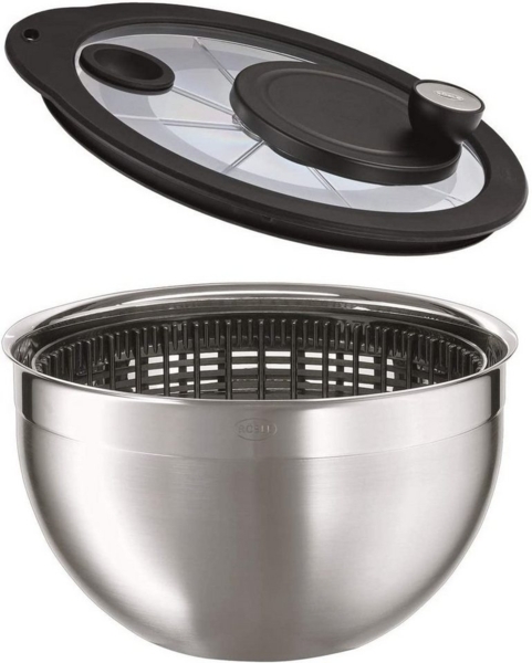 RÖSLE Salatschleuder mit Glasdeckel