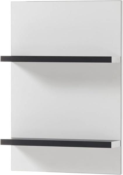Furn.Design 'Design-D' Hängeregal mit 2 Ablagen, Holzwerkstoff weiß / schwarz, 40 x 12 x 62 cm