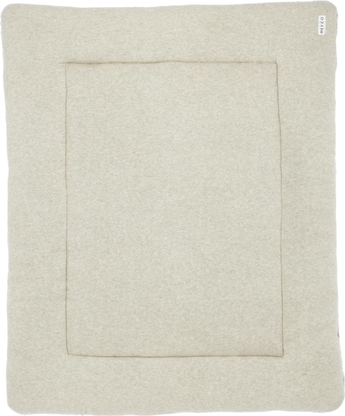 Meyco Knit Basic Laufstallteppich Grau Melange 77x97 cm Ecru