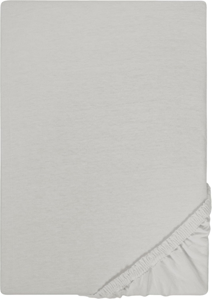 Biberna Jersey-Spannbetttuch, 100 % Baumwolle, Sturmgrau, 1x 140x200 cm - 160x200 cm
