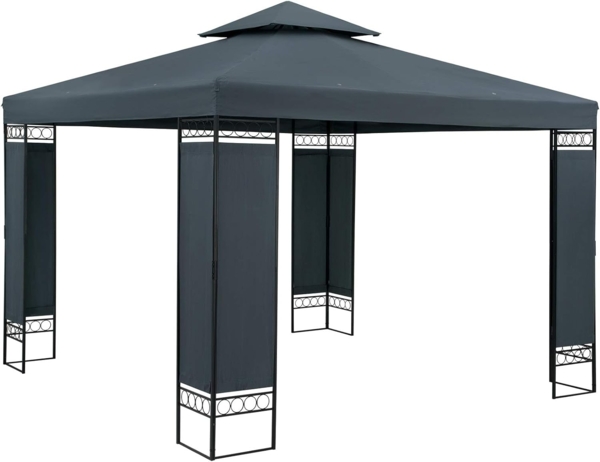 Deuba 'Lorca' Pavillon, wasserabweisend, Stahl / Polyester anthrazit, 3x3 m