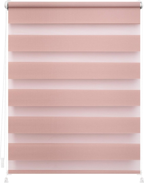 Lichtblick Sonnenschutzsysteme GmbH Doppelrollo Lund 90 cm x 150 cm (BxL) Altrosa Verspannt; Klemm- und schraubbar; Lichtdurchlässig und blickdicht