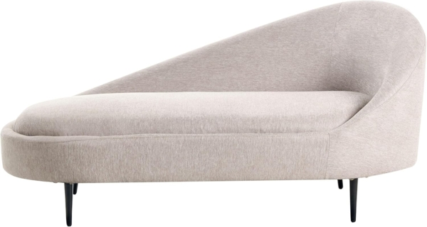 Chaiselongue Stoff taupe rechtsseitig VALREAS