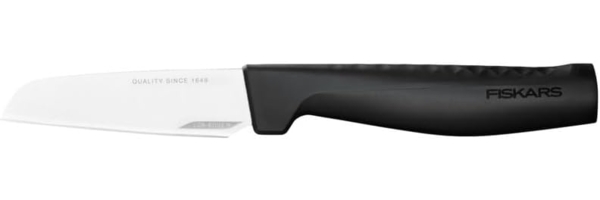 Fiskars 'Hard Edge' Schälmesser, Stahl schwarz, 8,8 cm