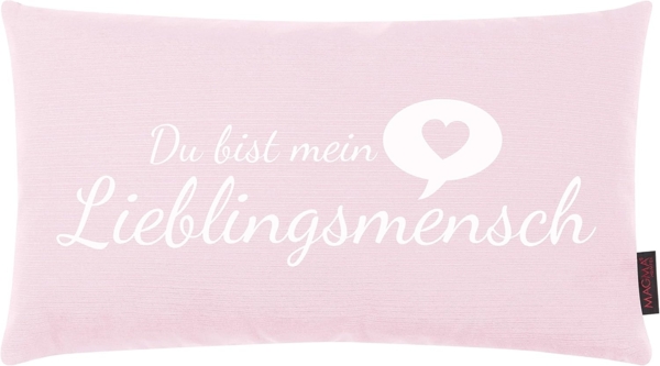 Magma Heimtex Dekokissen »Lieblingsmensch«, mit Schriftzug, Mit Siebdruck "Du bist mein Lieblingsmensch"