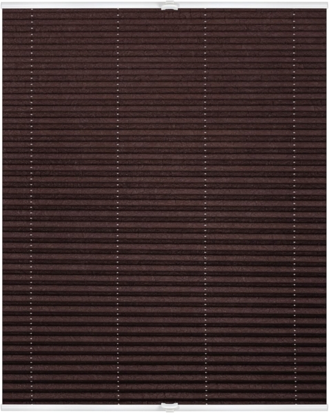 Lichtblick Sonnenschutzsysteme GmbH Plissee Nizza 70 cm x 130 cm (BxL) Braun Tageslicht; einfache Installation mit Klemmträgern; verspannt