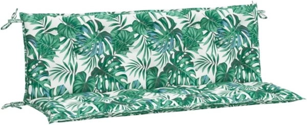 vidaXL Gartenbank-Auflagen 2 Stk. Blattmuster 150x50x7cm Oxford-Gewebe 379077