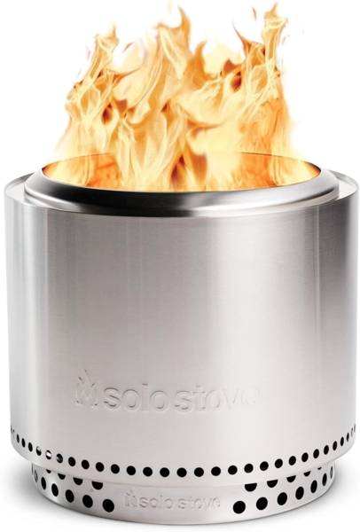 Solo Stove 'Bonfire' Feuerschale, mit Standfuß, raucharm, Tragbar, Edelstahl Silber, Ø 49,5x44,5 cm