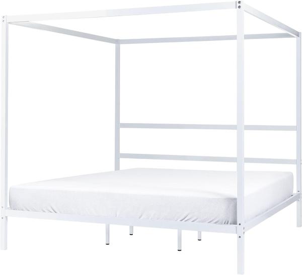 Bett mit Lattenrost LESTARDS 180 x 200 cm Metall Weiß