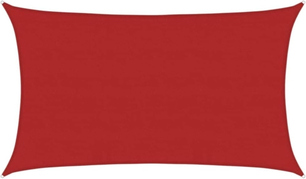vidaXL Sonnensegel 60 g-m² Rot 5x8 m HDPE