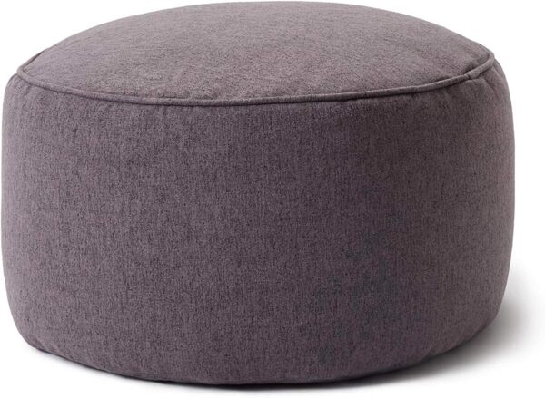 Lumaland 'Comfort Line' Sitzsack-Hocker, Indoor, Polyester dunkelgrau, 45 x 45 x 25 cm, 50 l