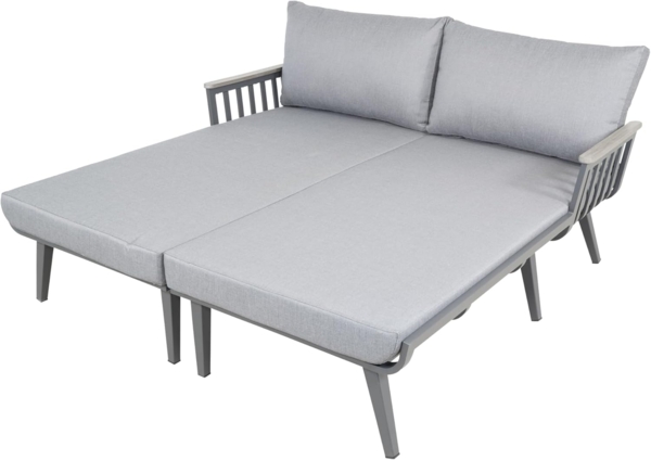 Lesli Living Gartenliege Doppelliege Lounge Liege Amalfi Duo Sonnenliege Daybed Outdoor, wetterfest pflegeleicht flexibel stellbar