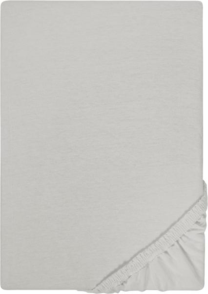 Biberna Jersey-Spannbetttuch, 100 % Baumwolle, Sturmgrau, 1x 90x190 cm - 100x200 cm