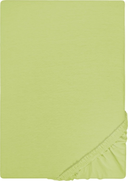 Castell Jersey-Stretch-Spannbetttuch, Pistaziengrün, 1x 90x190 cm - 100x200 cm, 90x200 cm