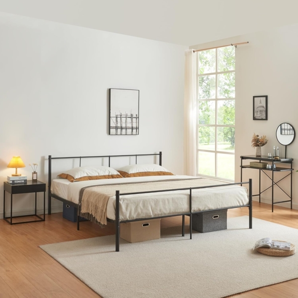 Metallbett Laos 180x200 cm Schwarz [en. casa]