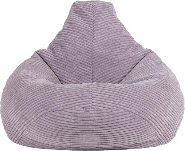 Icon Sitzsack-Sessel Flauschig „Dalton“ für Kinder, Lila, Cord, Kindersitzsack, Groß, Sitzsack Kinder mit Füllung
