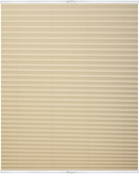 Lichtblick Sonnenschutzsysteme GmbH Plissee Nizza 65 cm x 130 cm (BxL) Creme Tageslicht; einfache Installation mit Klemmträgern; verspannt
