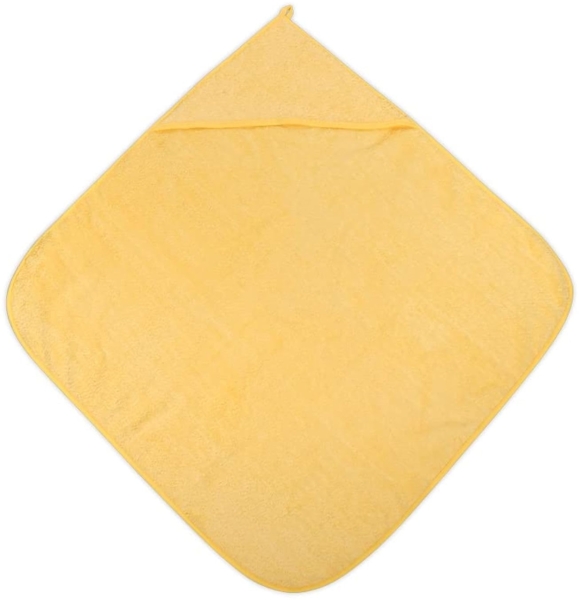 Lorelli Baby-Badehandtuch 80 x 80 cm, Kapuzenhandtuch, Badetuch, ab Geburt gelb
