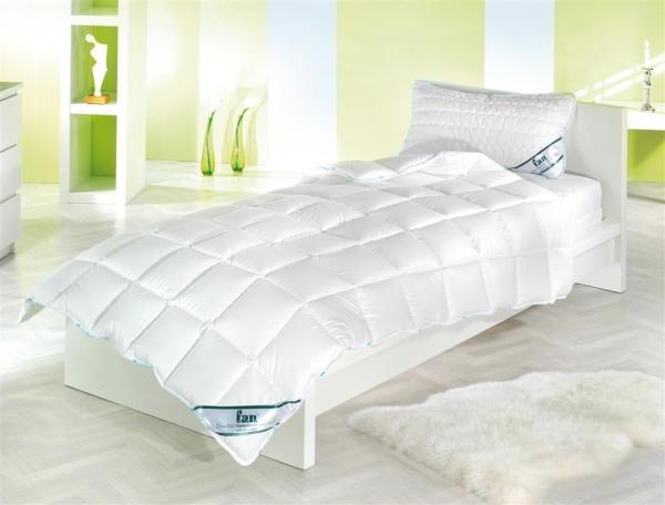 f.a.n. Medisan – Steppbett aus 100% Baumwolle, kochfest,für Allergiker geeignet, Ausführung: Steppbett, Größe und Füllung: 155 x 220 cm
