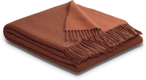 Biederlack 'Warm Shades' Kaschmirplaid, Wolle / Kaschmir rost / terracotta, 150x200 cm