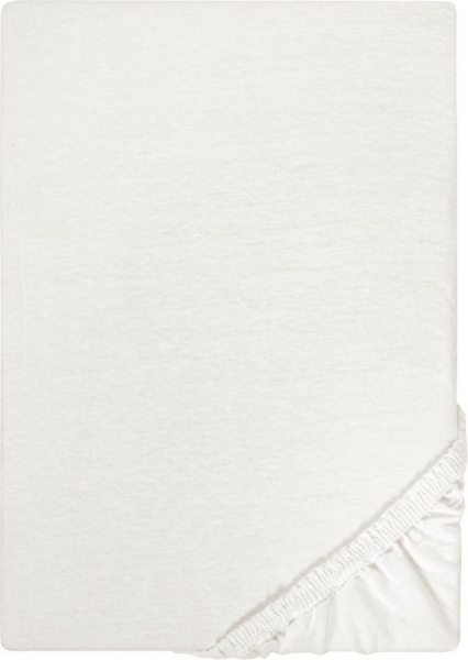 Biberna Jersey-Spannbetttuch, 100 % Baumwolle, Grau, 1x 140x200 cm - 160x200 cm